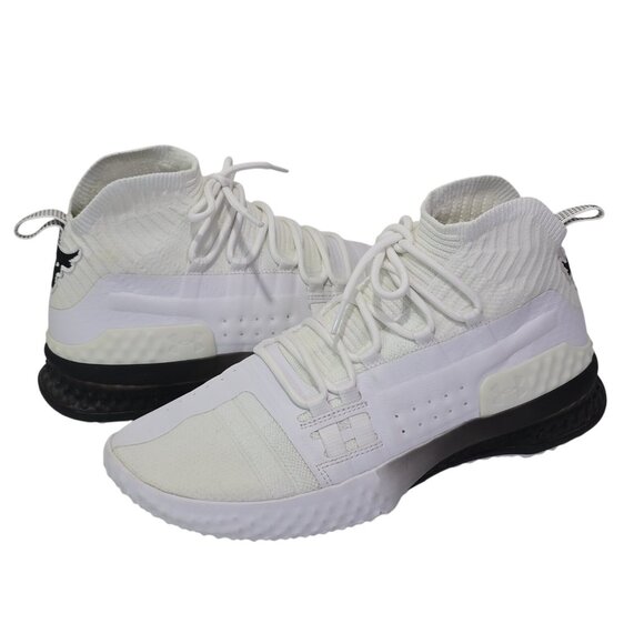 Under Armour Project The Rock 1 Delta Training Sneaker White/Black/Off White UA - Picture 1 of 10